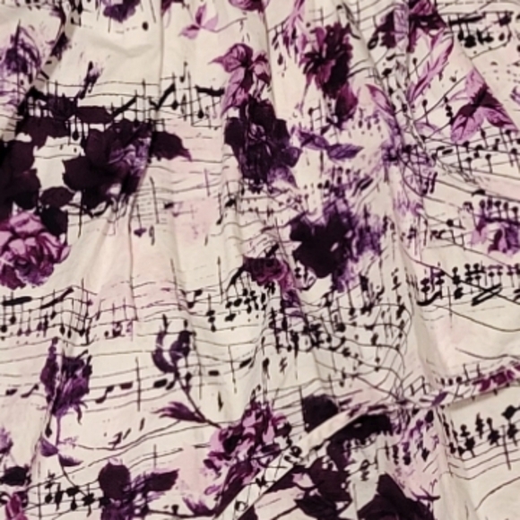 Hot Topic Rockabilly Music Note Dress w/Petiicoat Layer Sleeveless Cinch Boddess - Picture 14 of 14